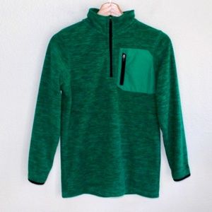 green half zip sweater size large